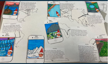 Preview of Elfie Selfie - A Trip around the World Project (Digital or Paper)