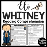 Inventor Cotton Gin Eli Whitney Biography Reading Comprehe