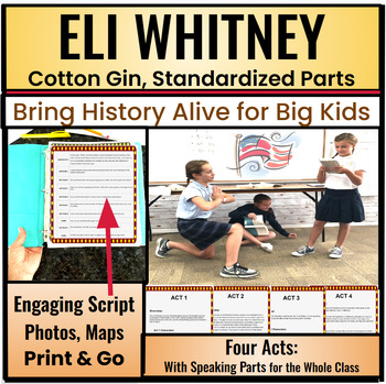 Preview of Eli Whitney - Cotton Gin, Standardized Parts, Slavery, U.S. History, Hands-On