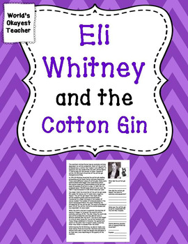 Preview of Eli Whitney and the Cotton Gin