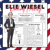 Elie Wiesel - Reading Activity Pack | Jewish American Heri