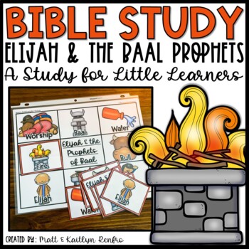 Preview of Elijah and Baal Prophets Bible Lessons Kids Homeschool Curriculum Sunday School