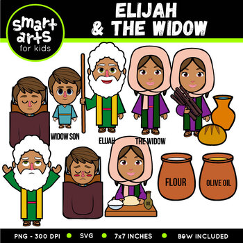 Elijah and The Widow Clip Art by Smart Arts For Kids | TpT