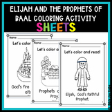 Elijah and the Prophets of Baal Bible Story Coloring Activ