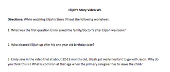 Preview of Elijah's Story Video Guide