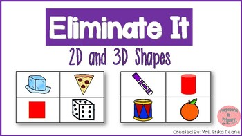 Preview of Eliminate It! 2D and 3D Shapes