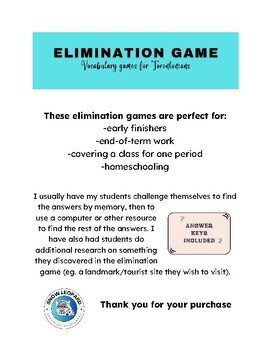 Preview of Elimination Games for Torontonians (facts about Toronto, Ontario, and Canada)