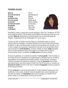Preview of Elizabeth Acevedo Biografía: Spanish Biography of Afrolatina poet