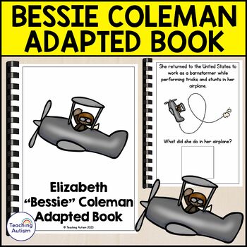 Preview of Elizabeth Bessie Coleman Adapted Book for Special Education