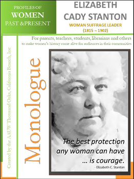 Preview of Women History - Elizabeth Cady Stanton - Woman Suffrage Leader (1815 - 1902)