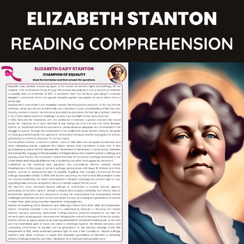 Preview of Elizabeth Cady Stanton Womens History Month |  Women's Rights and Suffrage