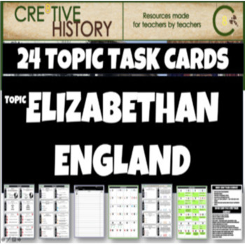 Preview of Elizabeth England History Task Cards