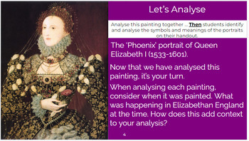 Preview of Elizabeth I Portraits (Art Analysis/Scavenger Hunt)
