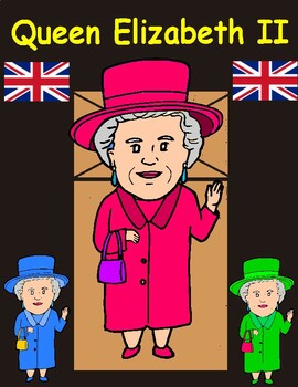 Preview of Elizabeth II - Queen of the United Kingdom Paper Bag Puppet + Writing Sheet