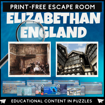 Preview of Elizabethan England History Escape Room