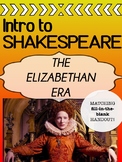 Elizabethan Era - INTRO - Shakespeare's World MATCHING HANDOUT!