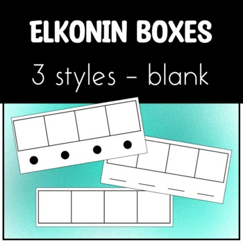 Elkonin Boxes Four Squares by Teach Me Tutor Me