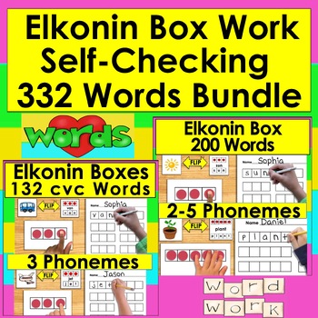 Preview of Word Mapping Phoneme Segmentation Phoneme Elkonin Box Bundle Science of Reading