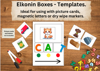 Preview of Elkonin Boxes Templates - Phonics - Word Segmenting and Blending - Printables
