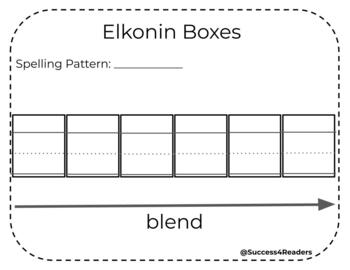 Preview of Elkonin Boxes for Orthographic Mapping with Handwriting Lines