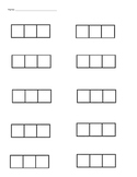 Elkonin Boxes for words with 3,4,or 5 sounds