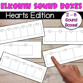 Preview of Elkonin Sound Boxes - Hearts Edition  (Personal & Commercial Use)