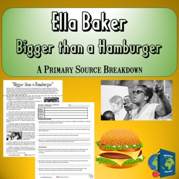Preview of Ella Baker- Bigger than a Hamburger Reading Analysis
