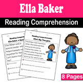 Ella Baker Reading Comprehension for K-2 | Black & Women's