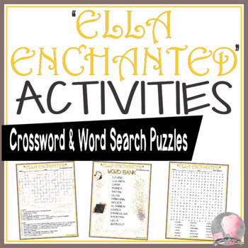 Ella Enchanted Activities Levine Crossword Puzzle and Word Search