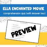 Ella Enchanted Movie Quiz (with Answer Key)
