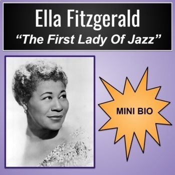 Preview of Ella Fitzgerald Mini Bio - Distance Learning - BHM