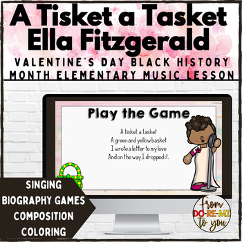 Preview of A Tisket a Tasket Ella Fiztgerald Elementary Music Lesson