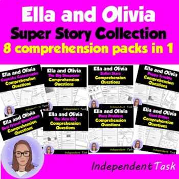 Preview of Ella and Olivia Super Story Collection Comprehension Pack
