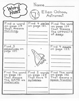 Ellen Ochoa, Astronaut: 3rd Grade Harcourt Storytown - Lesson 4 | TpT