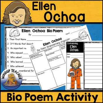 Preview of Ellen Ochoa Biography Poem Activity and Writing Paper