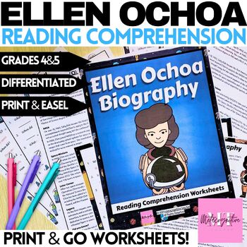 Preview of Ellen Ochoa Biography Reading Comprehension Worksheets