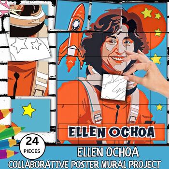 Preview of Ellen Ochoa Collaborative Poster Mural Project- Hispanic Heritage Month Craft