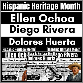 Preview of Ellen Ochoa | Dolores Huerta | Diego Rivera Hispanic Heritage Month