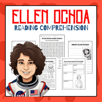 Preview of Ellen Ochoa - Reading Comprehension Pack | Women's History Month Activities