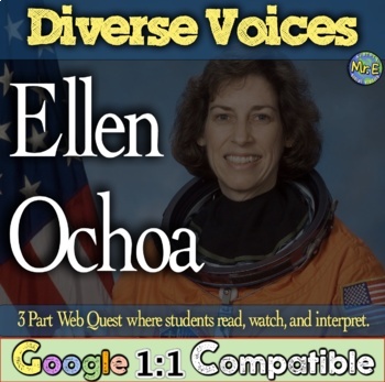 Preview of Ellen Ochoa Web Quest Activity | Diverse Voices Project | 3 Part Web Quest