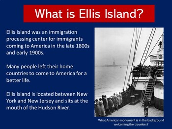 Ellis Island PowerPoint Activity Citizenship Immigration 1st 2nd 3rd ...