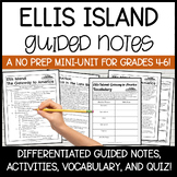 Ellis Island Guided Notes and Activities | 5th and 6th Gra