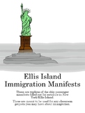 Ellis Island Immigration Passenger Manifest Printable