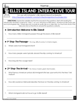 ellis island virtual tour worksheet pdf