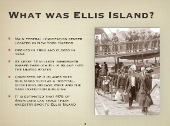 Ellis Island Powerpoint by Erin Griffin | Teachers Pay Teachers