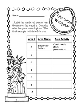 Ellis Island Webquest by BookishViolet | Teachers Pay Teachers