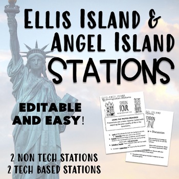 Preview of Ellis Island and Angel Island STATIONS - Immigration Activity