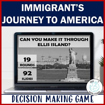 Preview of Ellis Island and Immigration activities: Simulation Game on American history