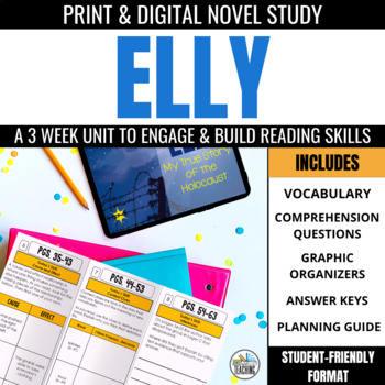 Preview of Elly: My True Story of the Holocaust Novel Study Comprehension & Vocabulary