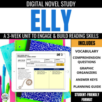 Preview of Elly Novel Study: Digital Comprehension Questions & Activities